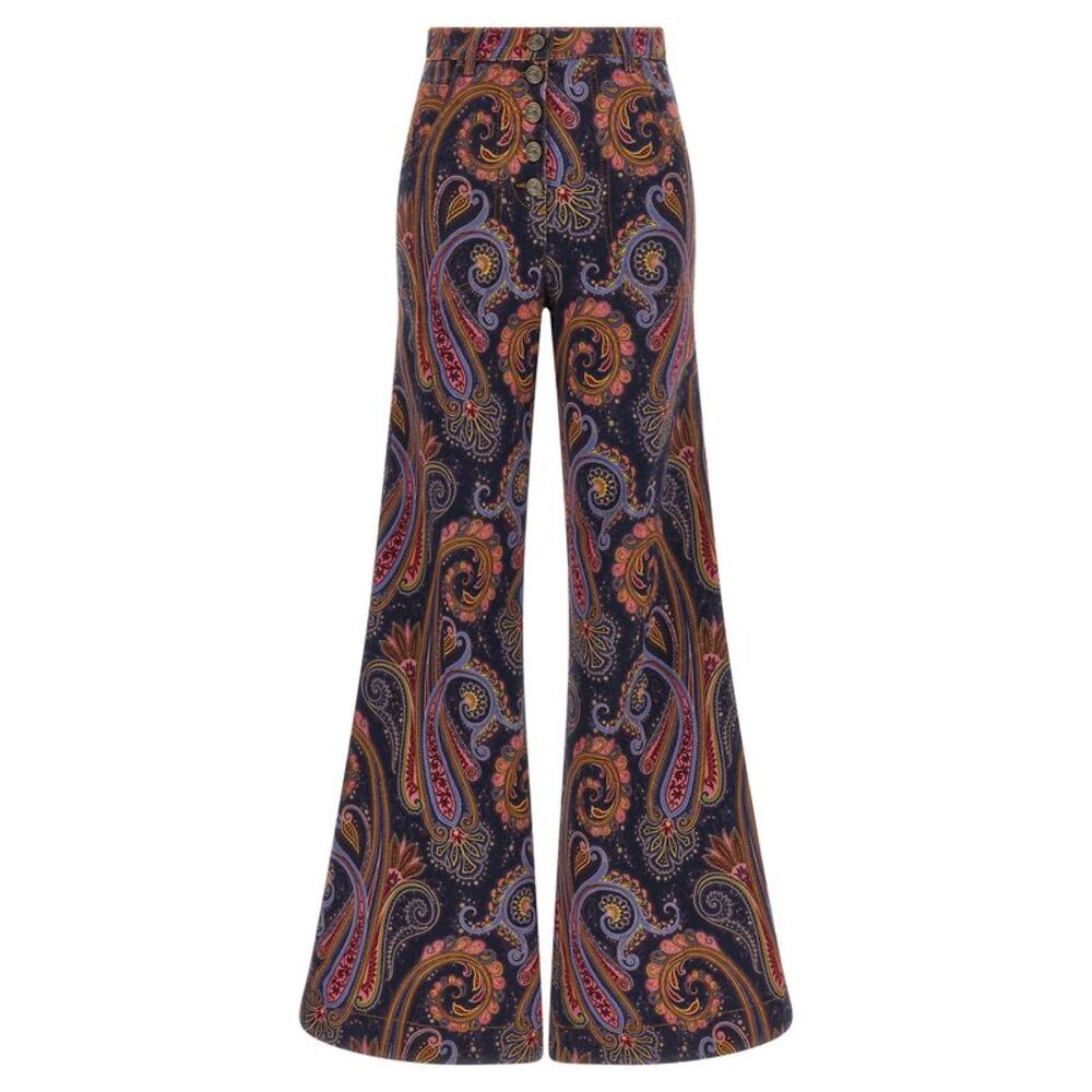 Etro Multicolor Cotton Flared Women's Jeans